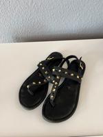 Damen Zehentrenner Sandalette TAMARIS 37, schwarz/gold Bayern - Forchheim Vorschau