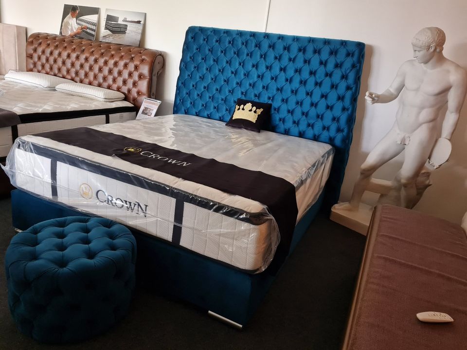 Ausstellungstück CROWN Boxspringbett Bett  türkis 180x200cm NEU in Löhne