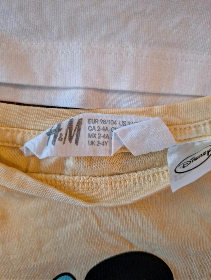 H&M Disney Langarmshirts/dünne Pullover / Longsleeve Größe 98/104 in Drei Gleichen