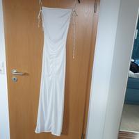 Bershka Weißes langes rückenfreies Kleid Sommerkleid Gr S Leipzig - Grünau-Siedlung Vorschau