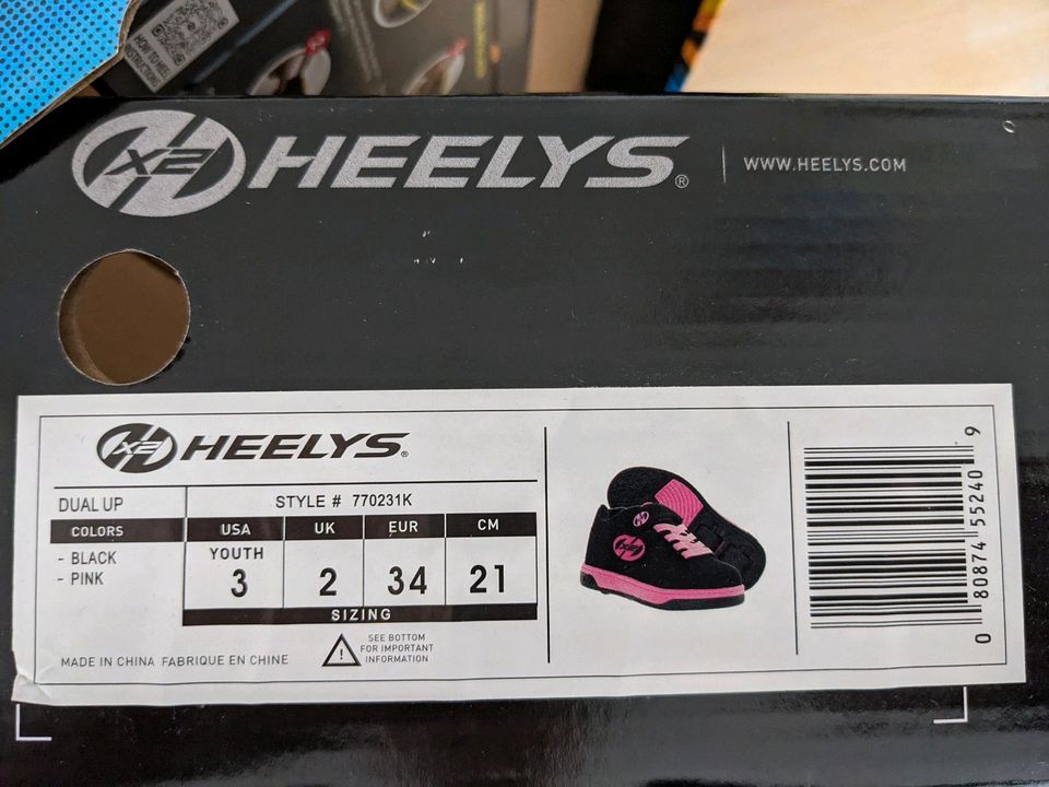 Heelys x2 schwarz rosa Gr 34 in Ehningen