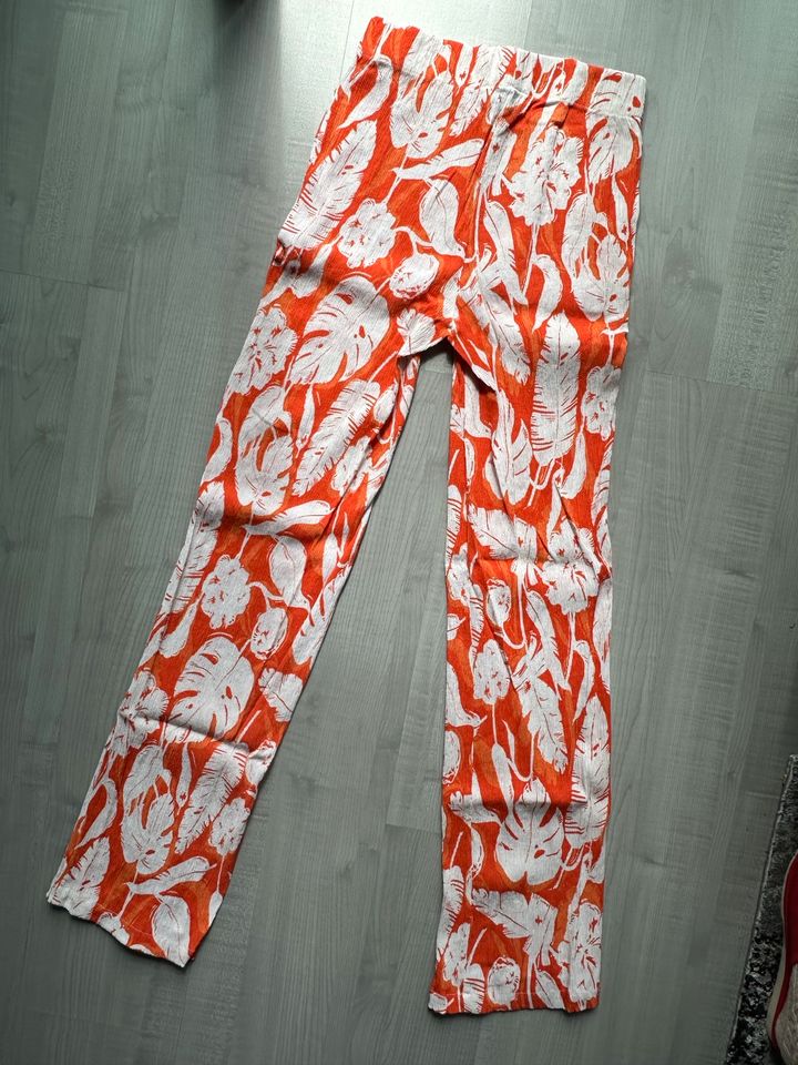 Mohito Damen Hose orange weiß tropisch 34 XS Neu in Bergkamen