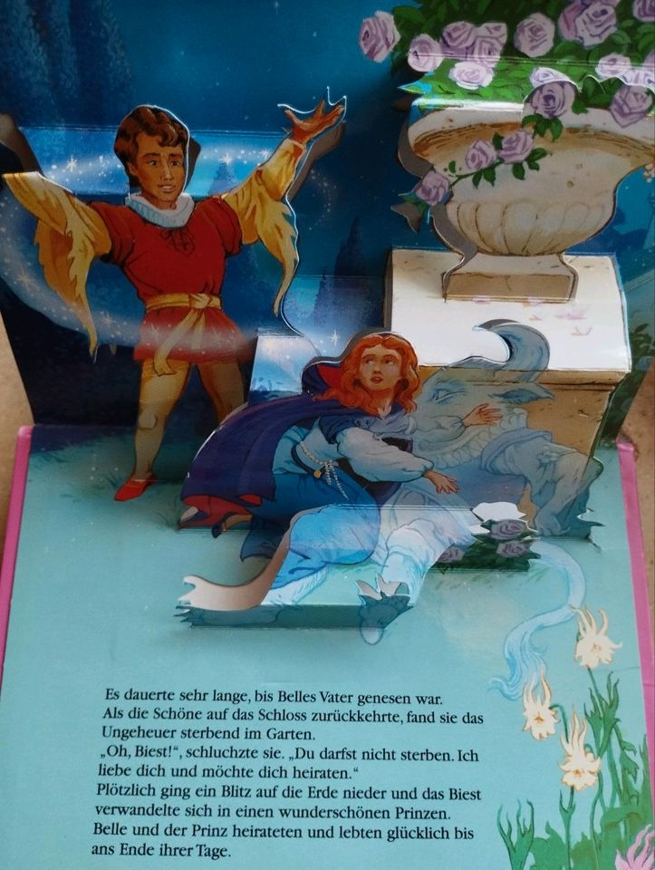 Die Schöne und das Biest Pop-up Kinderbuch rar in Ellingen