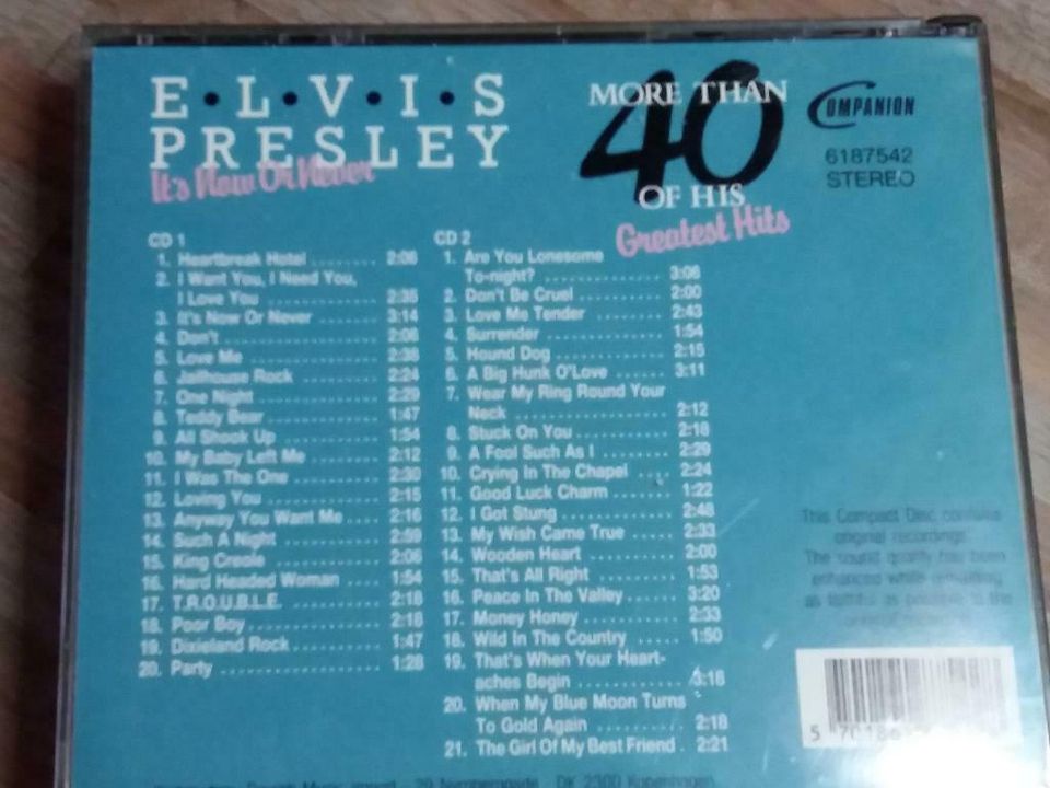 ELVIS PRESLEY Doppel CD Greatest Hits in Zützen