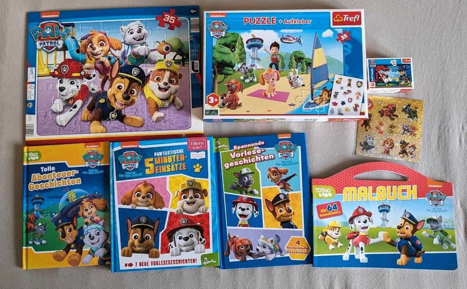 Paw Patrol Bücher, Puzzle, Malheft neu in Grünberg