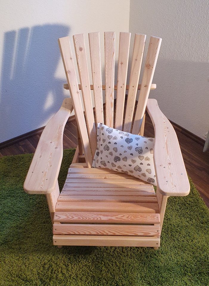 Adirondack Chair Stuhl Bank Gartenstuhl Deckchair  Lärche Holz in Balve