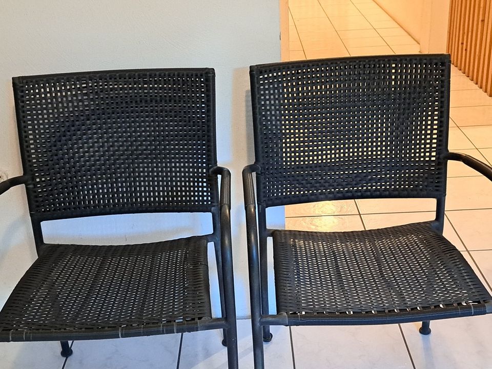 Balkonstühle / Gartenstühle  schwarz Ikea in Büdingen