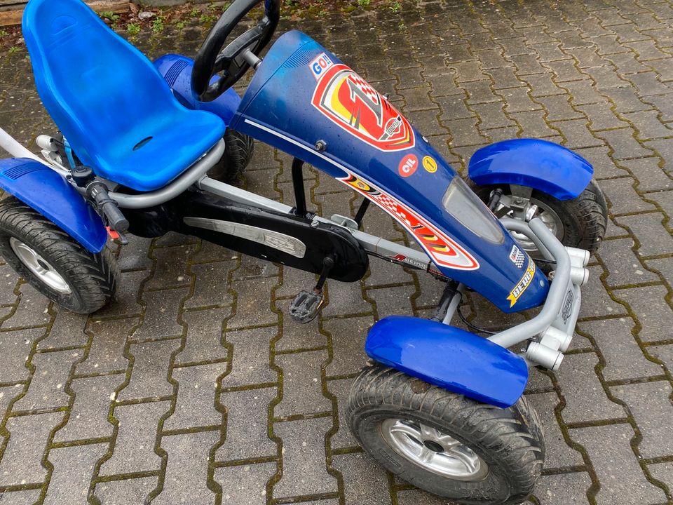 Berg Kettcar 3 Gang mit Lichtanlage Gokart BFR Gocart blau in Bad Wimpfen