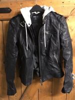 Neu XS - S Schwarze Leder Jacke mit graue abnehmbarer Kapuze Findorff - Findorff-Bürgerweide Vorschau