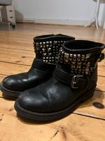 Ash Leder Stiefelette black Nieten 38 used Look Baden-Württemberg - Lörrach Vorschau