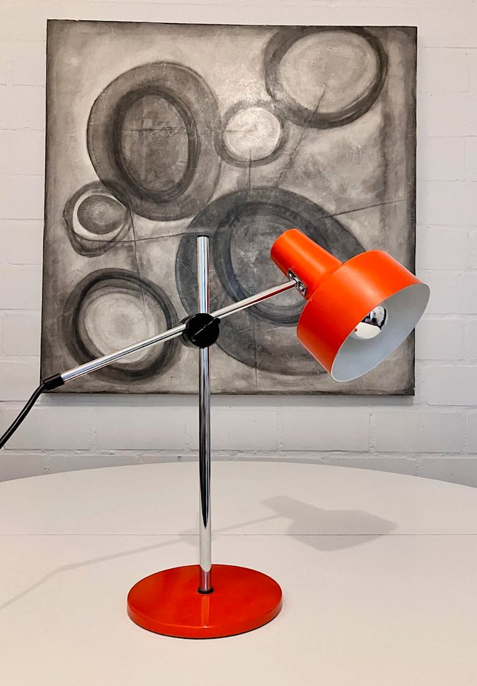 70er Vintage Design Schreibtischlampe / Kragarm Leuchte. Orange in Osnabrück