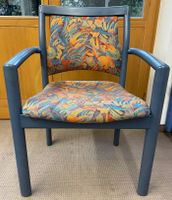 Stühle aus Holz blau mit bunter Sitzauflage / Lehne , 6 Stück Bayern - Bad Aibling Vorschau