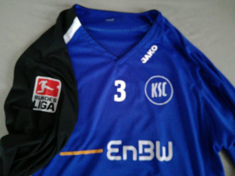 JAKO KSC Karlsruher SC Trikot Sweatshirt Gr.L blau MATCHWORN?! in Güglingen