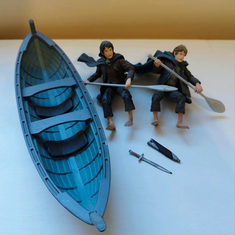 Herr der Ringe Toybiz/Marvel Frodo und Samwise im Elbenboot in Delmenhorst