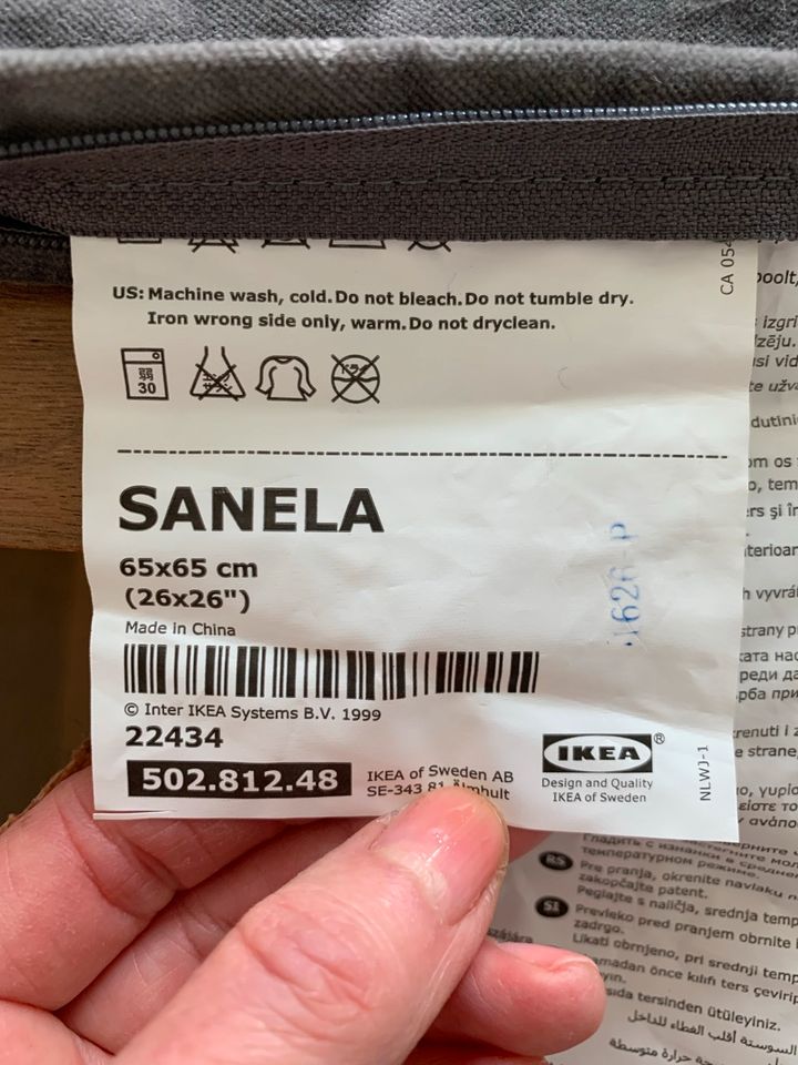 3 Stück Ikea Kissenbezug Sanela, dunkelgrau in Berlin