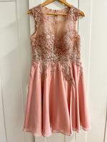 Abendkleid rosa mit Spitze und Glitzer Sachsen - Zwickau Vorschau