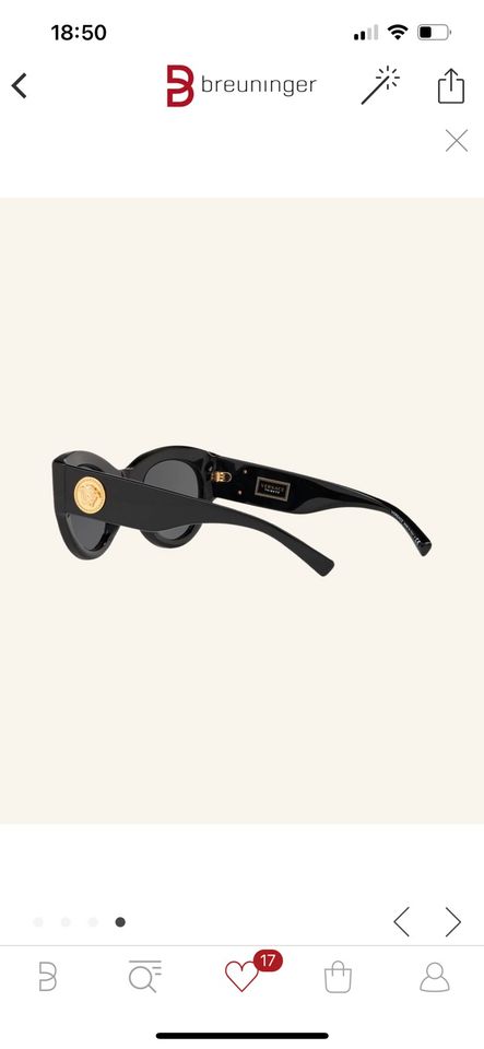 Versace Damen Sonnenbrille schwarz gold Neu in Oberhausen