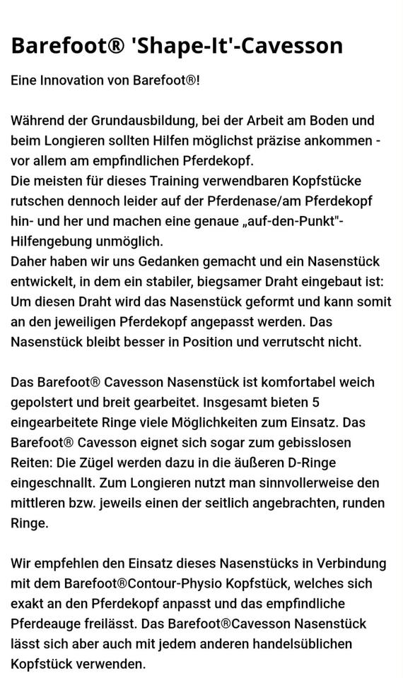 Barefoot Kappzaum Physio Shape It Canvesson Anatomisch Gr. Full in Fuchsstadt