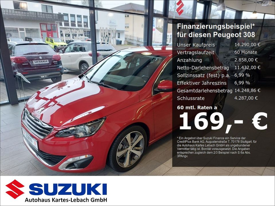 Peugeot 308 Allure 1.2  PureTech 130 1. Hand Scheckheft in Lebach