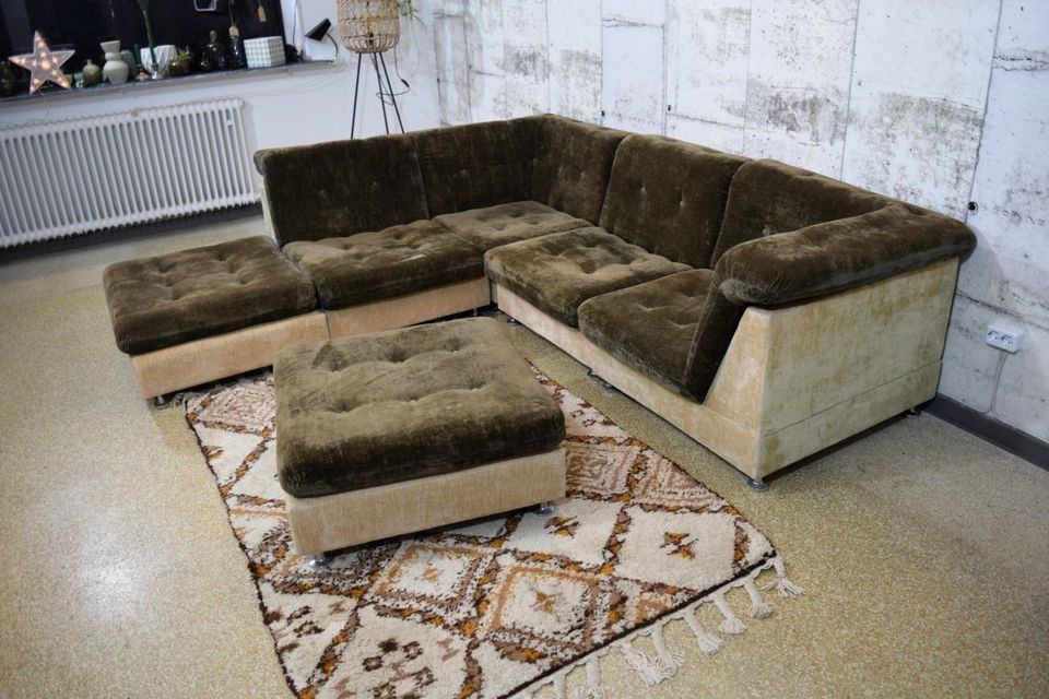 60er 70er Jahre Modular Sofa, Couch, Ecksofa, Sofaelemente. in Hannover