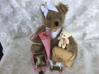 Alter TEDDYBÄR Brocante mit SCHULRANZEN und Vintage  ZUBEHÖR Baden-Württemberg - Kirchheim unter Teck Vorschau