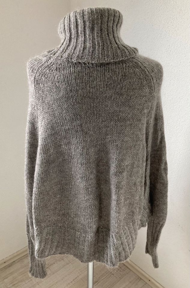 Hallhuber Rollkragen-Pullover Gr. S oversized Mohair grau in Neu Ulm