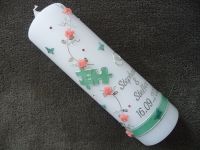 Handverzierte Hochzeitskerze rose mint mit Puzzle, Strasssteine Bayern - Schwabmünchen Vorschau