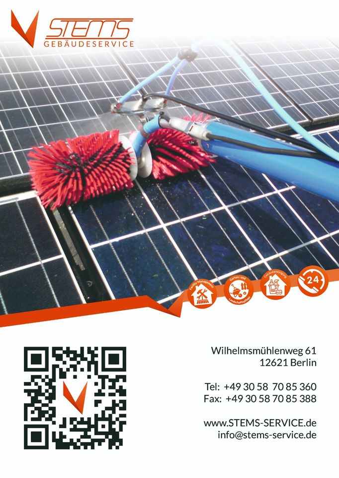 Reinigung von Photovoltaik-/Solaranlagen vom Meisterbetrieb in Berlin