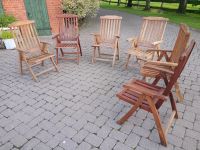 Gut erhaltene Gartenstühle aus Holz mit Sitzauflage Niedersachsen - Cuxhaven Vorschau