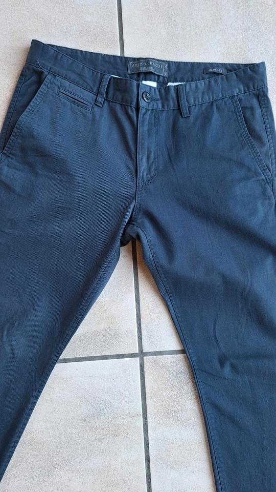 HERRENBAUMWOLLHOSE  CHINO  Dunkelgrau ANGELA LITRICO GR.34/30 in Betzdorf