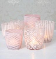 Windlicht Teelichthalter Kerzenhalter set 6 teilgenommen rosa Nordrhein-Westfalen - Hückelhoven Vorschau