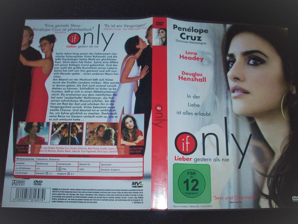 If only – Lieber gestern als nie, DVD, Penelope Cruz in Bad Abbach