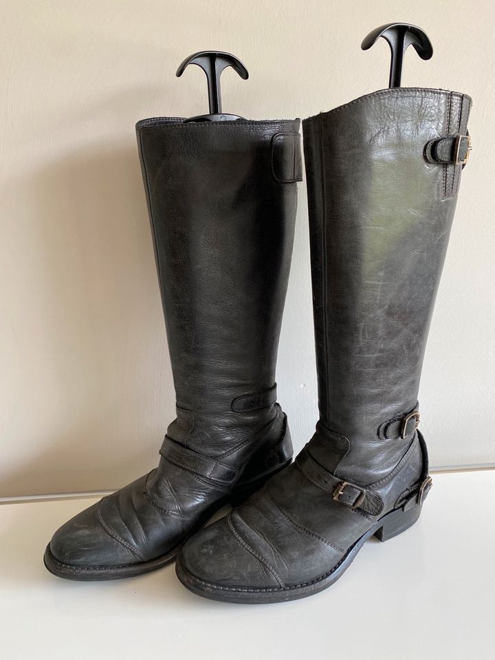 Belstaff Biker Stiefel Stiefelette Schuhe Leder Boots Trailmaster in Pulheim