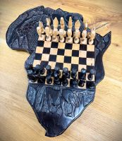 Schach Afrikanisch Holzschachtisch und Holzfiguren Deko Afrika Niedersachsen - Uetze Vorschau