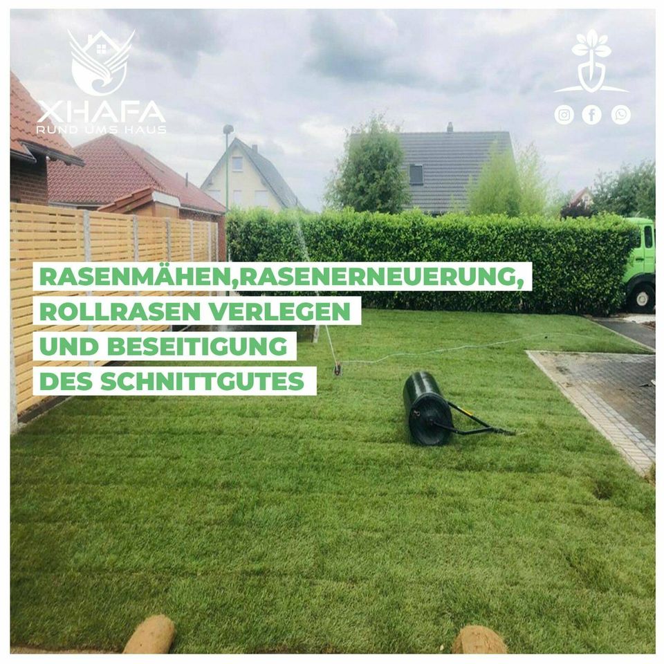 Gartenarbeit, Gartenbau, Rollrasen, Natursteinarbeiten in Hemsbach