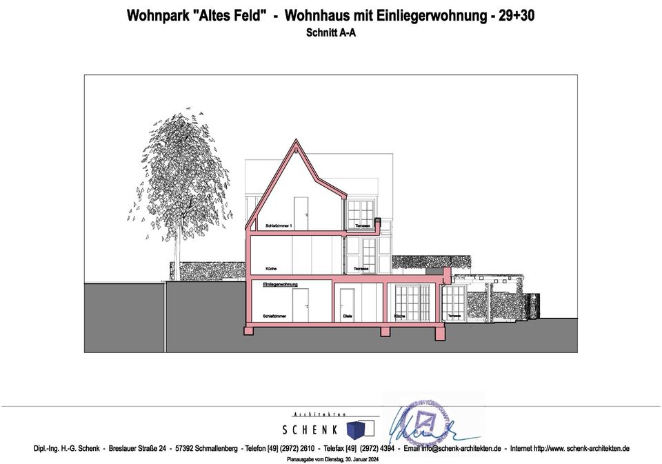 Baugrundstück für Wohnhaus mit Einliegerwohnung einschl. Baugenehmigung in Schmallenberg