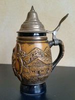 kleiner Bierkrug - Bierseidel - Krug mit Zinndeckel altertümlich Rheinland-Pfalz - Bad Ems Vorschau