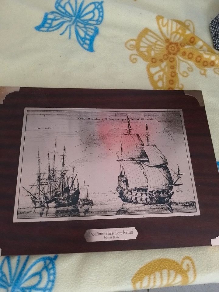 Segelschiff Bild Holzbilderrahmen in Jever