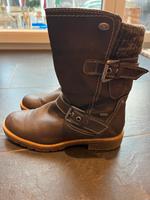 Stiefel Stiefeletten von Tom Tailor Gr 39 braun Leder Nordrhein-Westfalen - Euskirchen Vorschau