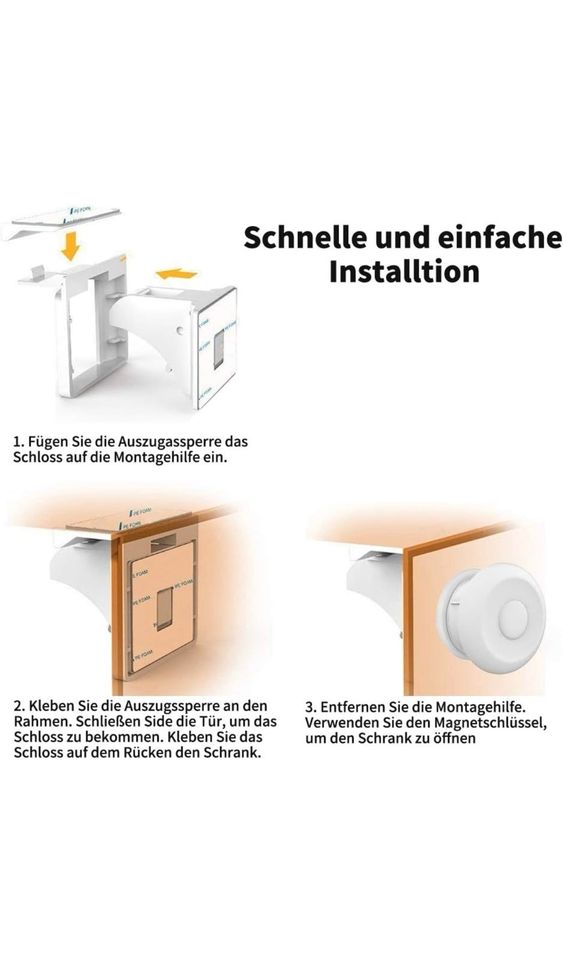 Kindersicherung magnetisches Schrankschloss NEU in Olfen