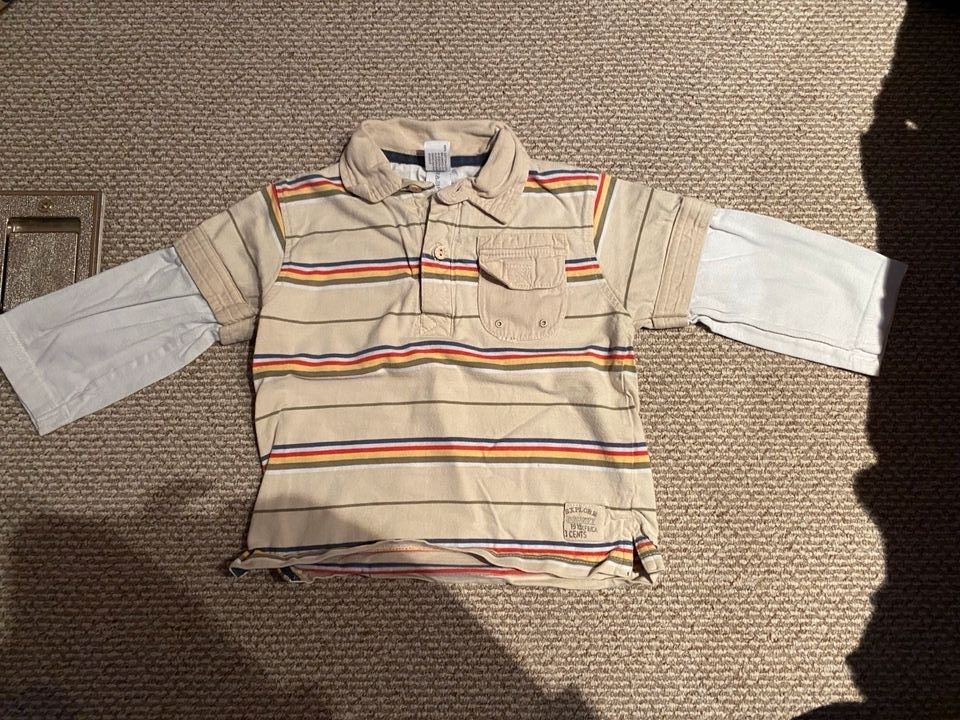 Shirt Langarm Größe 86/92 H&M C&A Esprit S Oliver in Baar-Ebenhausen