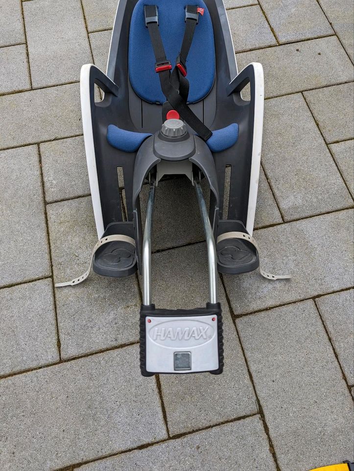 Hamax Caress Fahrradsitz + 2 Adapter + Regencape (Neu) in Köln