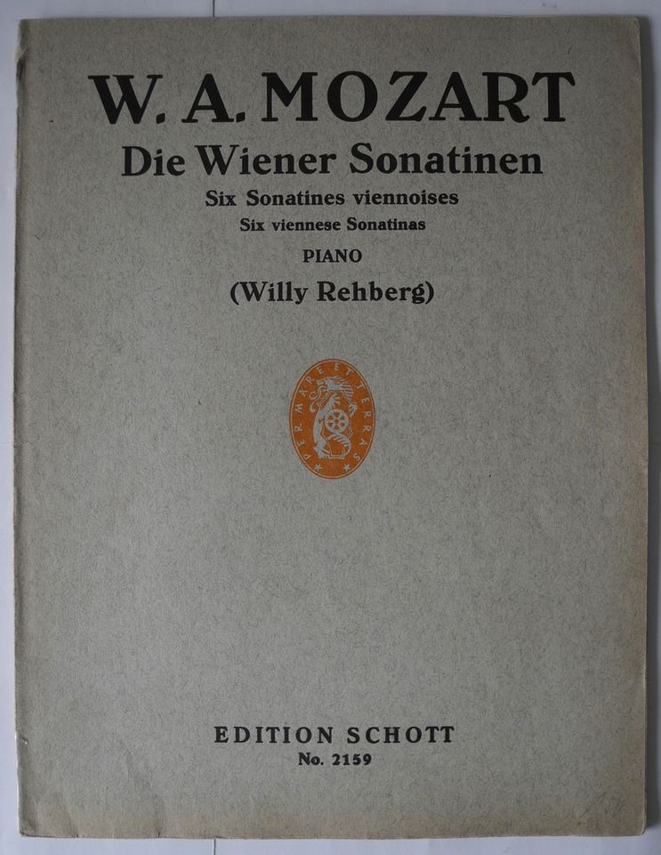 Noten, W. A. Mozart Die Wiener Sonatinen, Piano, Willy Rehberg; in Neustadt an der Weinstraße