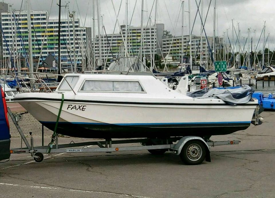 Kajüt,Angelboot 15PS in Winnemark