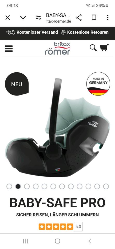 Britax Römer Babysafe Pro Babyschale Jade Green in Wadersloh