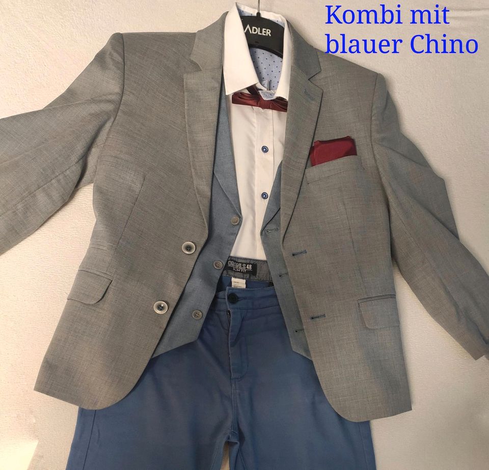 Hochwertiger Anzug, Set für Kommunion/Konfirmation , Gr. 164/XS in Bad Bocklet