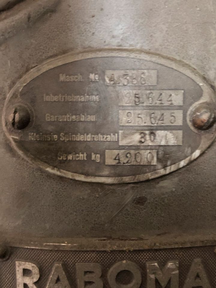 Raboma Bohrmaschine, Radialbohrmaschine, Bj. 44 Funktionsfähig in Dinkelsbuehl