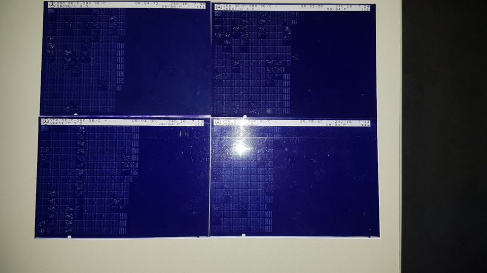 Mercedes-Benz W111 Coupé Microfiche-Satz 4-teilig aus 1984 in Müden