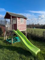 Holzspielhaus "EXIT Loft 700 rot" mit Sandkasten und Rutsche Saarland - St. Wendel Vorschau