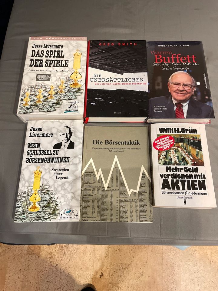 6 Finanzbücher, z. b. Warren Buffett, Jesse Livermore in Bayreuth